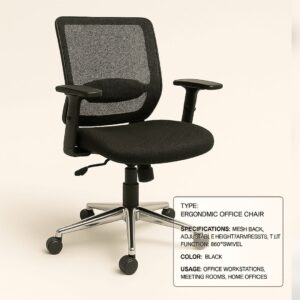 Ergonomic Office Chair in Dammam – BlueSky Stylish & Comfortable Seating