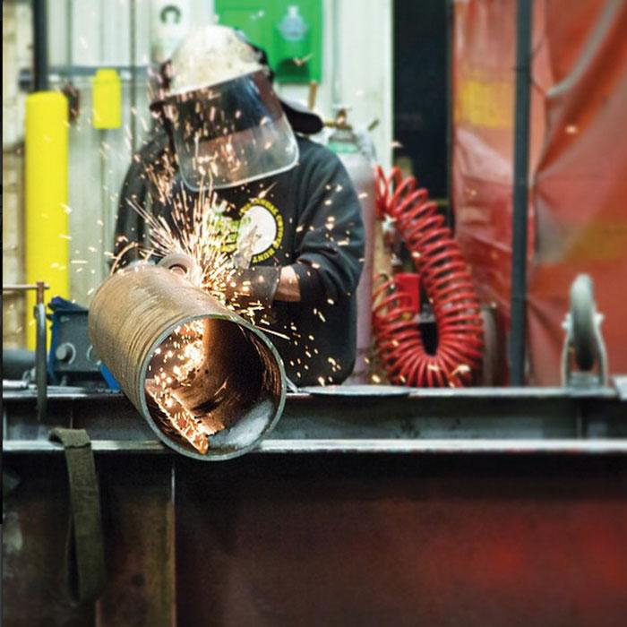 Structural steel preparation with sand blasting services in Dammam