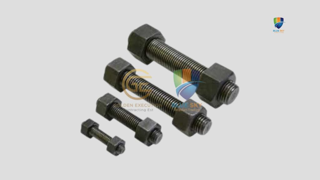 ASTM A193 B7 stud bolts designed for high-pressure industrial applications, offering high tensile strength, durability, and compliance with standards.