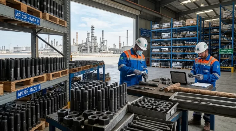 QC Verified API 20E Studs supplied by Blue Sky Arabian Steel in Jubail Saudi Arabia