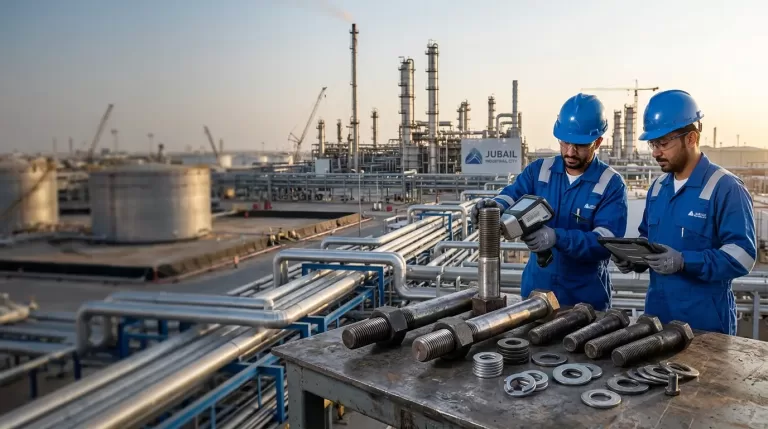 PMI verified bolting supplier in Jubail providing certified industrial bolts, fasteners, and stud bolts