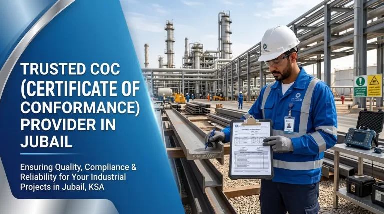 Trusted COC (Certificate of Conformance) provider in Jubail offering industrial compliance and certification services.