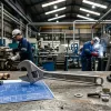 Heavy-duty adjustable wrench used in industrial maintenance and engineering applications