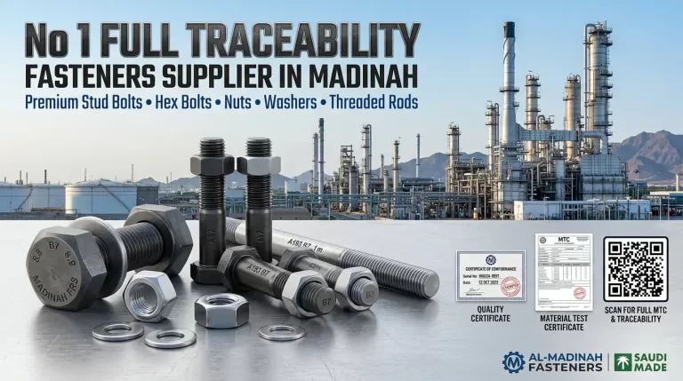 No 1 Full Traceability Fasteners Supplier in Madinah providing certified industrial bolts and fastening solutions