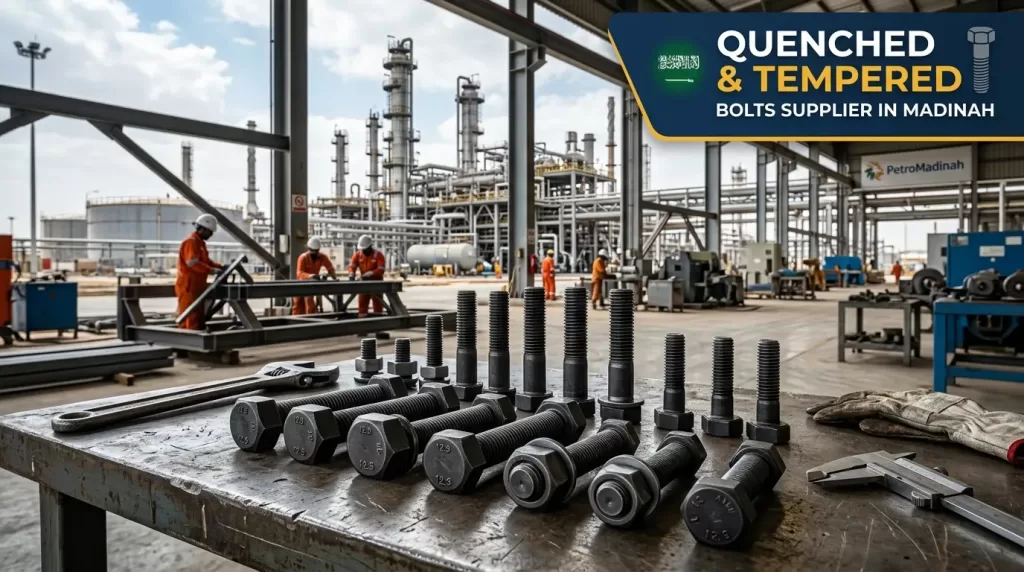 Quenched and tempered bolts supplier in Madinah providing high strength industrial fasteners