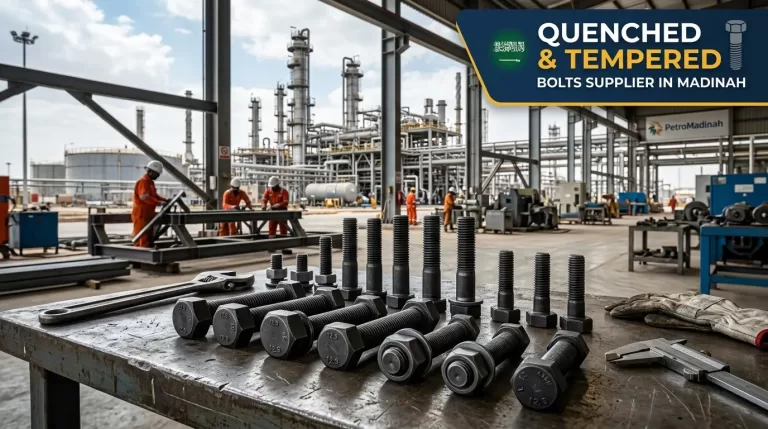 Quenched and tempered bolts supplier in Madinah providing high strength industrial fasteners