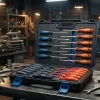 Professional industrial screwdriver sets with magnetic tips and ergonomic handles for heavy-duty industrial applications.