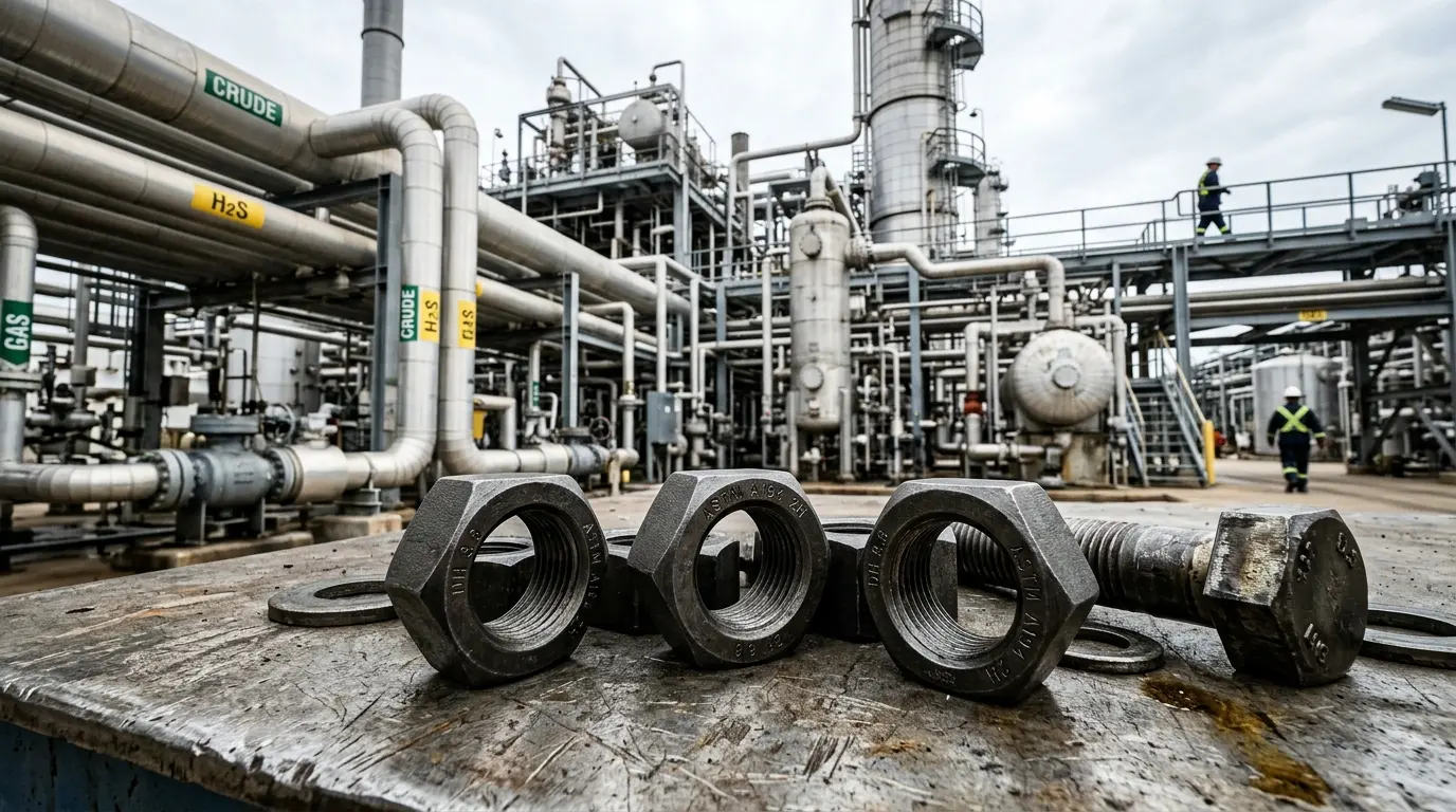 Heavy duty hex nuts supplier for oil and gas petrochemical industries