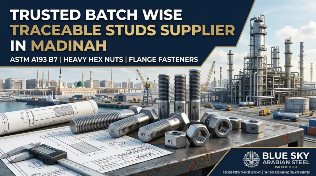 Trusted Batch Wise Traceable Studs Supplier in Madinah with ASTM Certified Industrial Stud Bolts