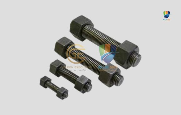 ASTM A193 B7 stud bolts designed for high-pressure industrial applications, offering high tensile strength, durability, and compliance with standards.